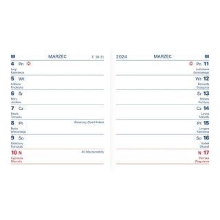 Kalendarz książkowy (terminarz) Wydawnictwo Telegraph kieszonkowy 71mm x 81mm