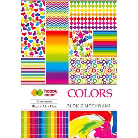 Zeszyt papierów kolorowych Happy Color A4 80g 15k (HA 3808 2030-C)