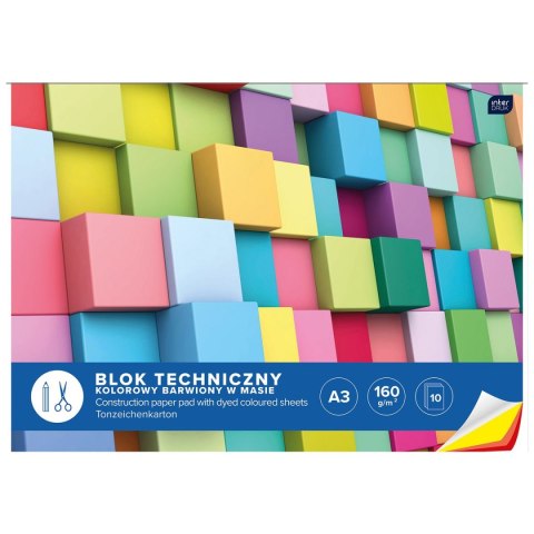 Blok techniczny Interdruk A3 mix 170g 10k (BLTA3K)