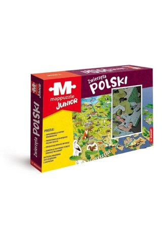 Puzzle Demart MAPPUZZLE Junior. Zwierzęta Polski