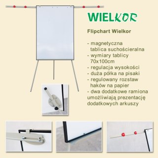 Tablica flipchart Wielkor z ramionami [mm:] 700x1000