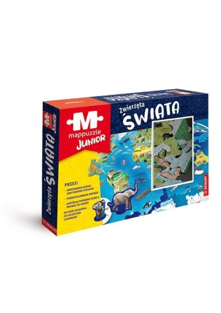 Puzzle Demart MAPPUZZLE Junior. Zwierzęta świata