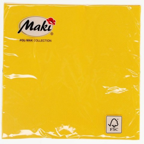 Serwetki Pol-mak żółty papier [mm:] 330x330 (40)