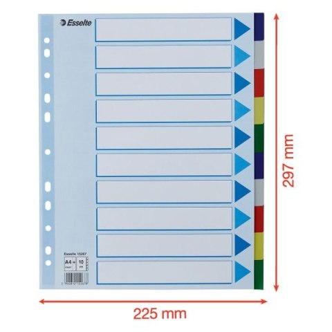 Przekładka czysta Esselte maxi A4 mix kolorów 10k [mm:] 225x297 (15267)