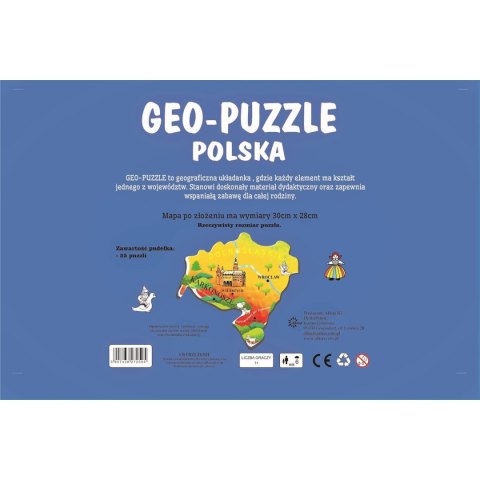 Puzzle (nd) geo puzzle Polska 25 el.