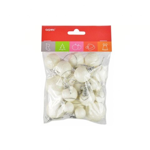 Bombki Arpex mix 2-4cm białe plastik (BN6448BIA-7598)