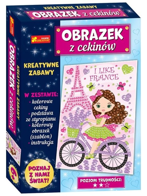 Zestaw kreatywny dla dzieci Ranok Creative Cekinowe obrazki Francja (9503007000)