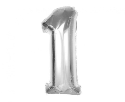 Balon foliowy Godan Smart, cyfra 1, srebrna, 92 cm (CH-S9S1) Balon foliowy Godan Smart, cyfra 1, srebrna, 92 cm (CH-S9S1)