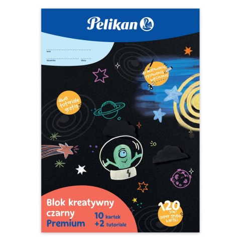 Blok rysunkowy Pelikan kreatywny premium czarny A4 czarny 10k (9589037)