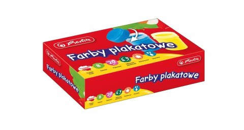 Farby plakatowe Herlitz kolor: mix 20ml 8 kolor. (9560418)