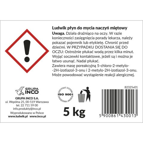 Płyn do naczyń Ludwik mięta 5000ml