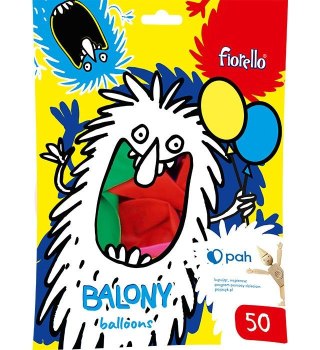 Balon gumowy Fiorello pastel mix 12cal (170-2658)