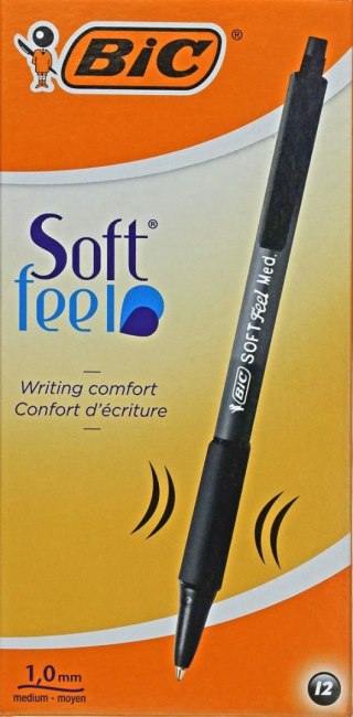 Długopis Bic SOFT FEELCLIC czarny czarny 1,0mm (837397)