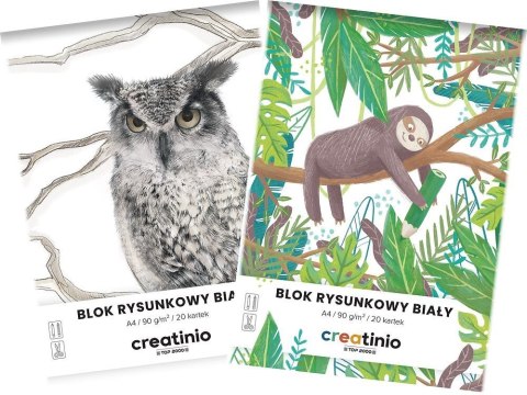 Blok rysunkowy Creatinio A4 biały 90g 20k (400176663)