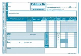 Druk samokopiujący Michalczyk i Prokop Faktura - metoda kasowa wzór pełny dla prowadzących sprzedaż w cenach netto A5 80k. (151-