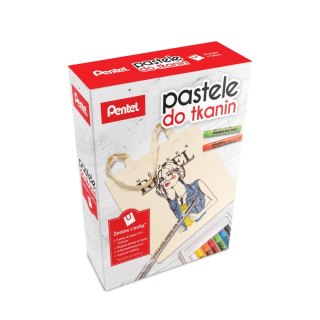 PTS Zestaw pasteli do tkanin z torbą Pentel