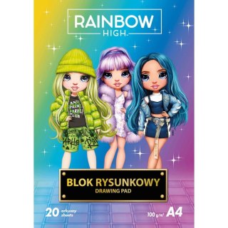 Blok rysunkowy Astrapap RAINBOW HIGH A4 biały 20k (106022001)