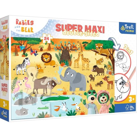 Puzzle Trefl Bobaski I Miś Super maxi Bobaski na safari 24 el. (41009)