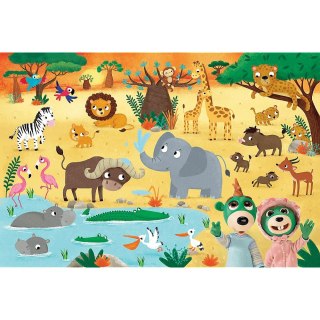 Puzzle Trefl Bobaski I Miś Super maxi Bobaski na safari 24 el. (41009)