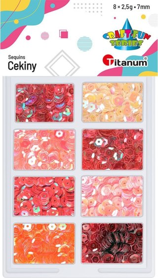 Cekiny Titanum Craft-Fun Series 8 kolorów mix 2,5g (3G8P 160164)