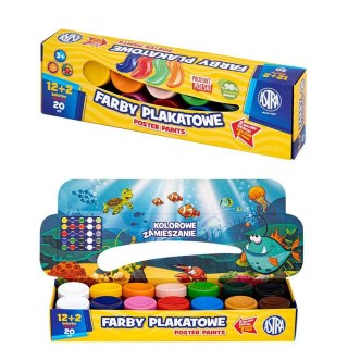 Farby plakatowe Astra kolor: mix 20ml 12 kolor. (301123045)