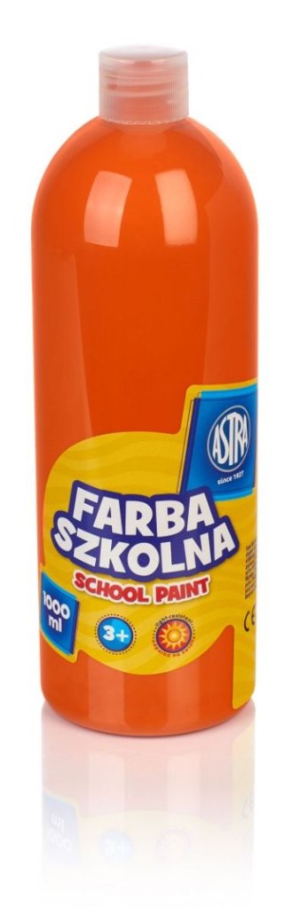 Farby plakatowe Astra szkolne kolor: pomarańczowy 1000ml 1 kolor.