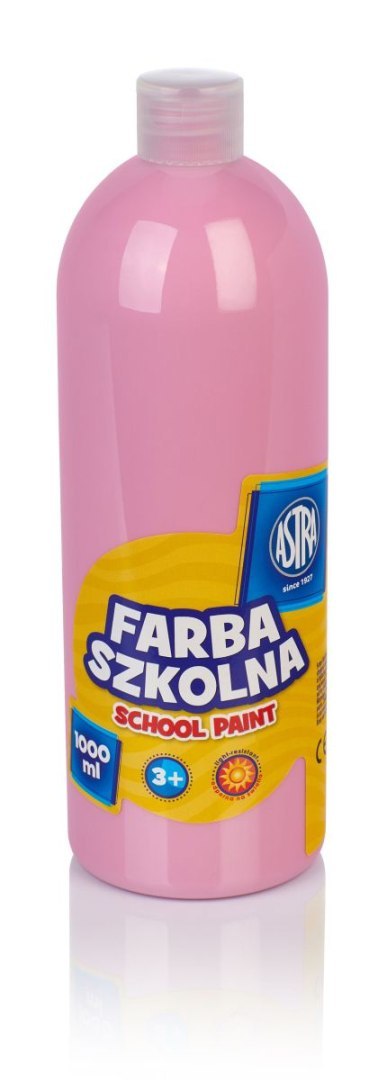 Farby plakatowe Astra szkolne kolor: różowy jasny 1000ml 1 kolor.