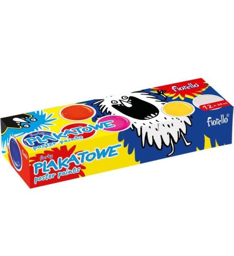 Farby plakatowe Fiorello Extra 20ml 12 kolor. (170-2627)