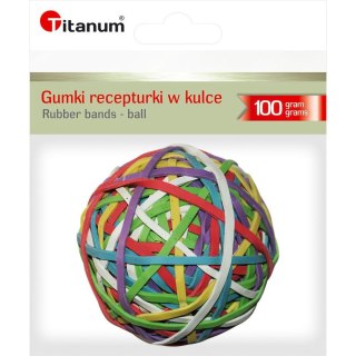 Gumki recepturki Titanum w kulce 100g śr. (mix)mm