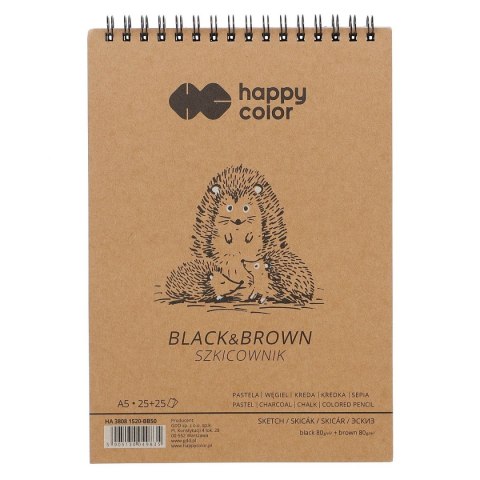 Blok artystyczny Happy Color Happy Color szkicownik A5 80g 50k (HA 3808 1520-BB50)