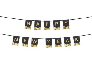 Baner Partydeco Happy New Year, 135x16,5 cm (GRL93)