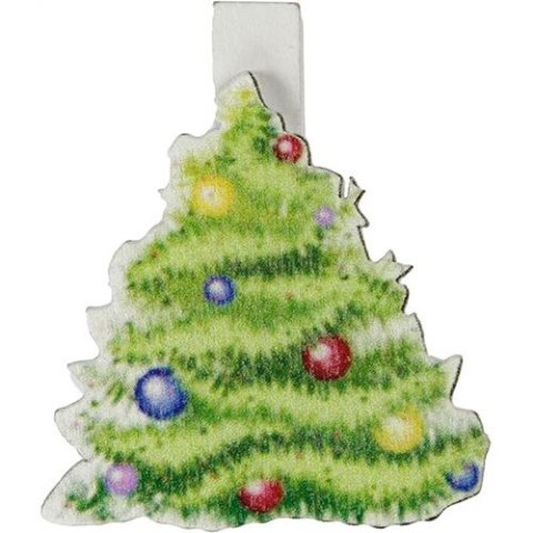 Ozdoba drewniana Titanum Craft-Fun Series klamerki XMAS choinki (AQE19118-4)