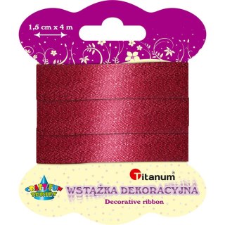 Wstążka Titanum Craft-Fun Series 15x4 [mm x m] czerwona (344539)