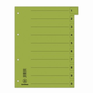 Przekładka numeryczna Donau A4 mix kolorów 250g 100k 1-10 [mm:] 235x300 (8610001S-99)