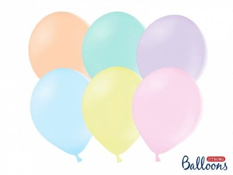 Balon gumowy Partydeco Strong 10 szt. pastelowy 300mm (SB14P-000P-10)