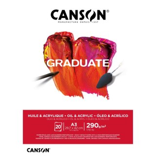 Blok artystyczny Canson Oil & Acryl Graduate A3 290g 20k (400110381)