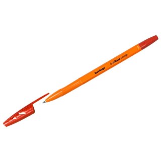 Długopis Berlingo Tribase orange kulkowy czerwony 0,7mm (265893)