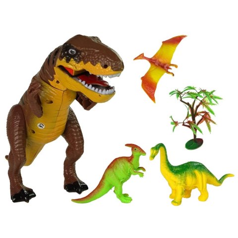 Figurka Lean Zestaw Dinozaurów Tyranozaur Rex Akcesoria Dźwięk Światła (9719)