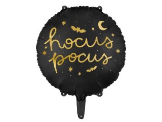 Balon foliowy Partydeco Hocus Pocus, 45 cm, czarny 18cal (FB149)