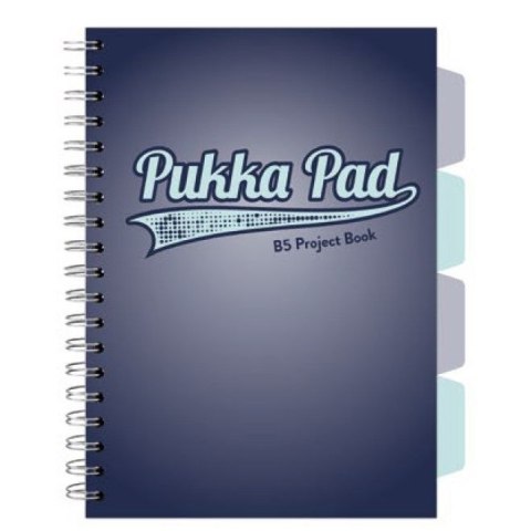 Kołozeszyt (kołobrulion) Pukka Project Book Navy B5 krata granat 5032608031082 B5 100k. 80g krata (3111(GY))