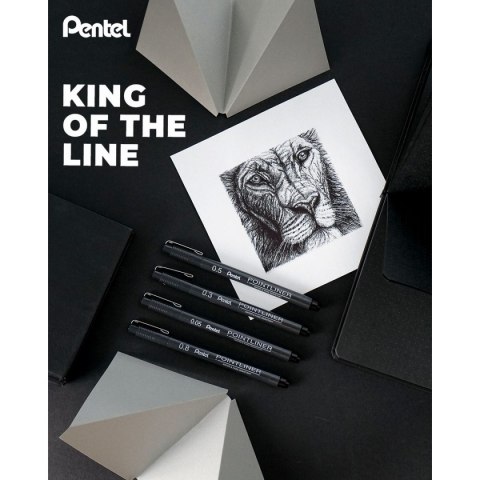 Cienkopis Pentel POINTLINER, czarne mixmm 1kol. (XBLW355C)