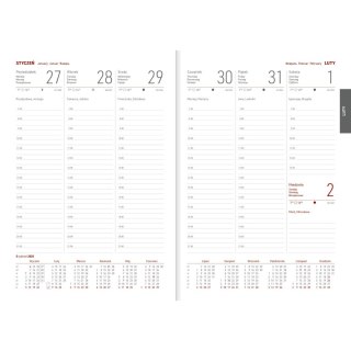 Kalendarz książkowy (terminarz) 5905031845659 Wokół Nas PCV BEZBARWNY A5 tygodniowy A5 (A5T043B-PLANETY)