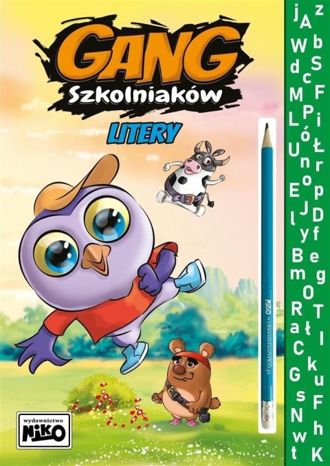 Książeczka edukacyjna Niko Gang Szkolniaków. Litery.