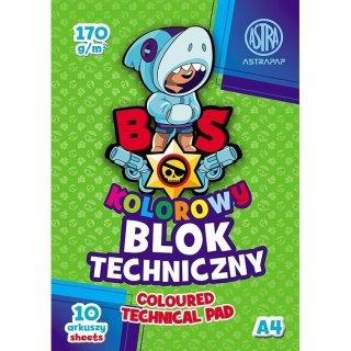 Blok techniczny Astrapap BS&UNICORN A4 mix 170g 10k (106020016)