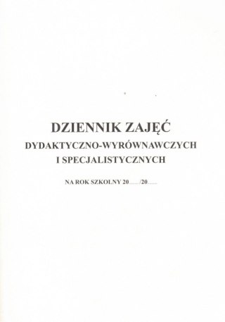 Dziennik Beta Druk Dziennik zajęć dydaktyczno-wyrównawczych i spec. A4 (DZZD-WiS)