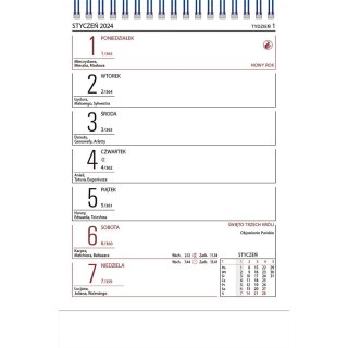 Kalendarz biurkowy Wydawnictwo Telegraph MERKURY 152mm x 225mm (H7)