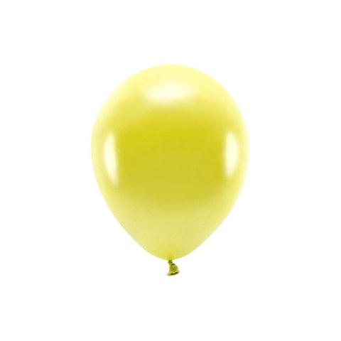 Balon gumowy Partydeco Metalizowane Eco Balloons żółty 260mm (ECO26M-084)