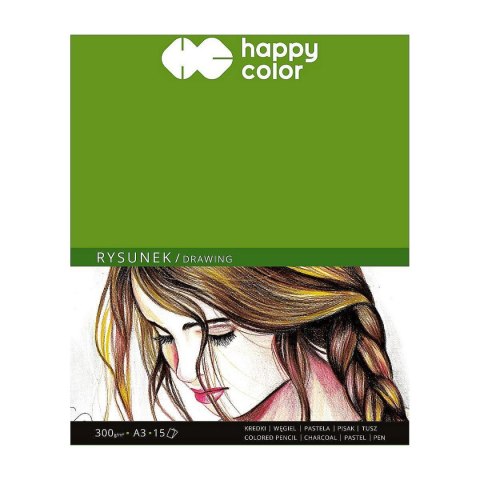 Blok rysunkowy Happy Color A3 biały 300g 15k (HA 3730 3040-A15)