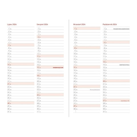 Kalendarz nauczyciela książkowy (terminarz) A5TA071B Wydawnictwo Wokół Nas 2024/2025 a5 DŁOŃ A5 (PCV BEZBARWNY)