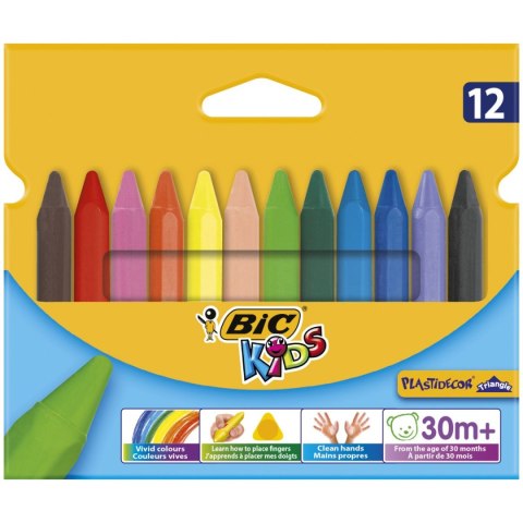 Kredki świecowe Bic Kids Plastidecor 12 kol 12 kol. (829773)